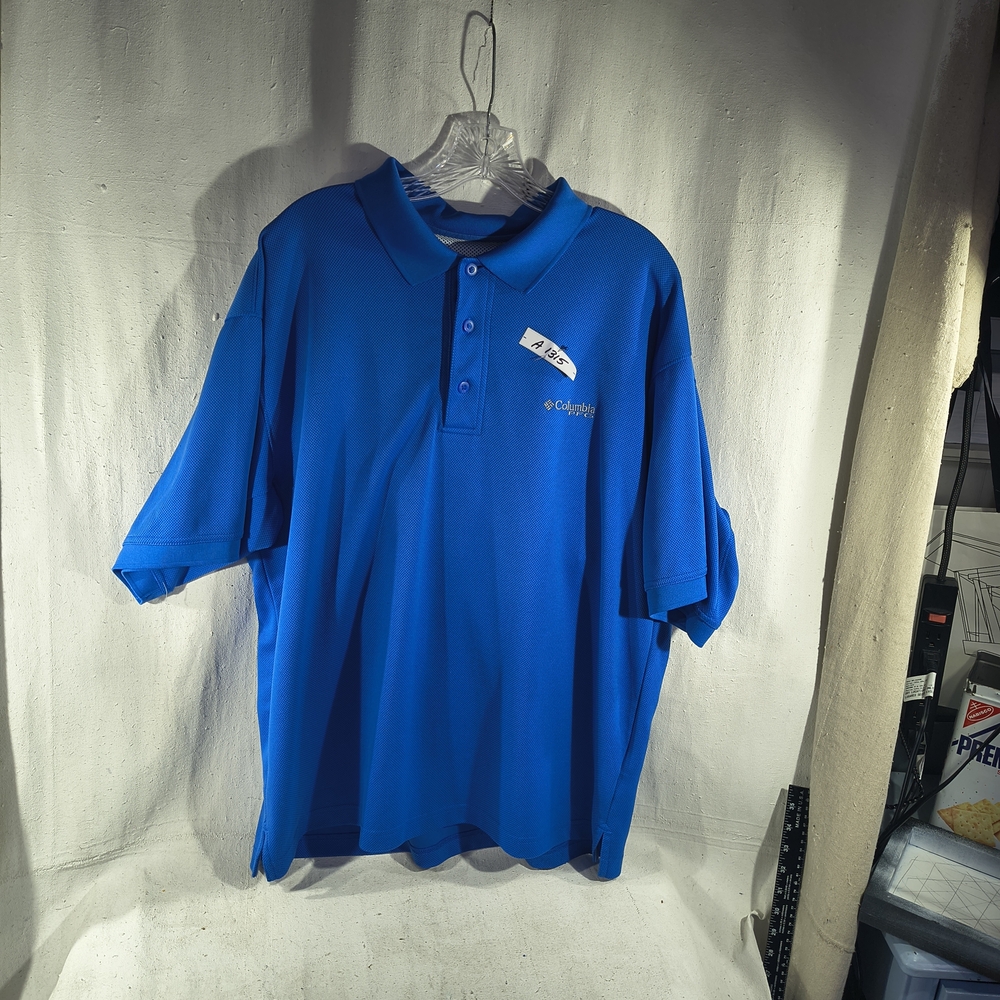 Columbia Bold Blue Men's Size 2XL Polo Shirt